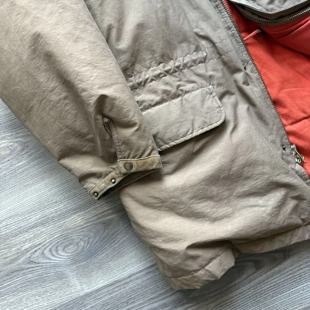 VTG Polo Ralph Lauren Down Mountain Expedition Parka Brown Jacket Small RARE Ski